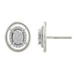 LADIES EARRINGS 1/5 CT ROUND DIAMOND 10K YELLOW GOLD