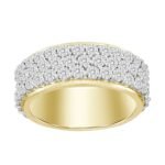 MEN'S BAND 1 CT ROUND DIAMOND 10K YELLOW GOLD