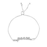 LADIES DIAMOND BRACELET 1/6 CT ROUND DIAMOND SILVER