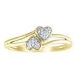 LADIES RING 1/20 CT ROUND DIAMOND 10K YELLOW GOLD