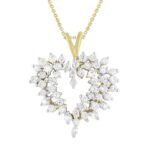 LADIES PENDANT 1/2 CT ROUND DIAMOND 10K YELLOW GOLD