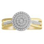 LADIES RING 1/3 CT ROUND DIAMOND 10K YELLOW GOLD