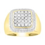 MEN'S RING 1/2 CT ROUND DIAMOND 10K YELLOW GOLD