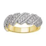 LADIES BAND 3/4 CT ROUND DIAMOND 10K YELLOW GOLD