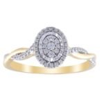 LADIES RING 1/5 CT ROUND DIAMOND 10K YELLOW GOLD