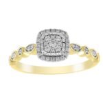 LADIES RING 1/5 CT ROUND DIAMOND 10K YELLOW GOLD