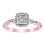 LADIES RING 1/5 CT ROUND DIAMOND 10K ROSE GOLD