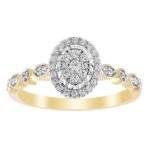 LADIES RING 1/5 CT ROUND DIAMOND 10K YELLOW GOLD