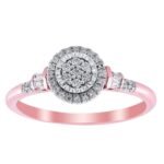 LADIES RING 1/5 CT ROUND DIAMOND 10K ROSE GOLD