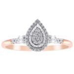 LADIES RING 1/5 CT ROUND DIAMOND 10K ROSE GOLD