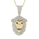 MEN'S CHARM 1/2 CT ROUND DIAMOND 10K YELLOW GOLD