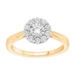 LADIES RING 1/6 CT ROUND DIAMOND 10K YELLOW GOLD