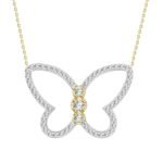LADIES PENDANT 1/5 CT ROUND DIAMOND 10K WHITE/YELLOW GOLD