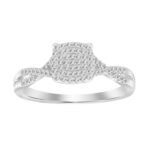 LADIES RING 1/6 CT ROUND DIAMOND 10K WHITE GOLD