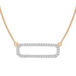 LADIES NECKLACE  1/6 CT ROUND DIAMOND 10K ROSE GOLD
