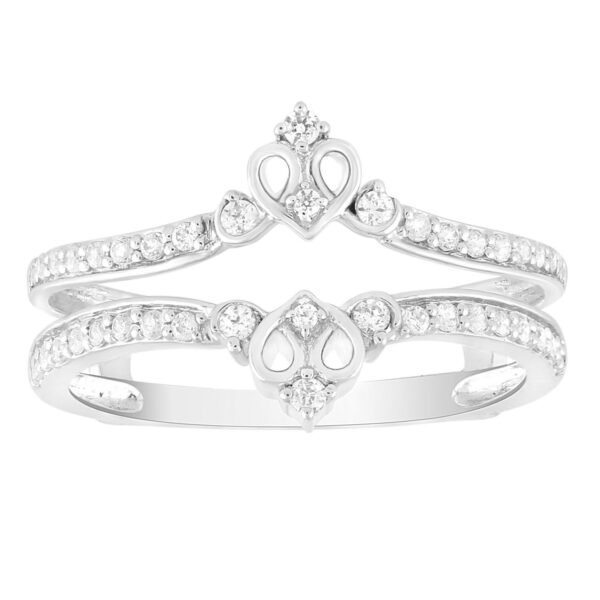 LADIES ENHANCER WRAP 1/2 CT ROUND DIAMOND 14K WHITE GOLD