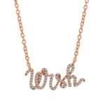 LADIES NECKLACE 1/5 CT ROUND DIAMOND 10K ROSE GOLD