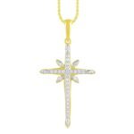 LADIES PENDANT 1/6 ROUND DIAMOND 10K YELLOW GOLD