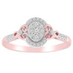LADIES RING 1/5 CT ROUND DIAMOND 10K ROSE GOLD