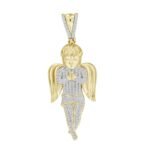 MEN'S CHARM 1/2 CT ROUND DIAMOND 10K YELLOW GOLD