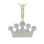 MEN'S CHARM 1 CT ROUND DIAMOND 10K YELLOW GOLD