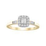 LADIES RING 1/5 CT ROUND DIAMOND 10K YELLOW GOLD