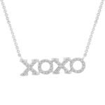 LADIES NECKLACE 1/6 CT ROUND DIAMOND 10K WHITE GOLD
