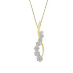 LADIES PENDANT 1/4 CT ROUND DIAMOND 10K YELLOW GOLD