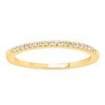 0.35CT RD DIAMONDS SET IN 14KT TTT WHITE YELLOW AND ROSE GOLD LADIES STACKABLE BAND