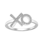 LADIES RING 1/6 CT ROUND DIAMOND 10K WHITE GOLD