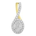 LADIES PENDANT 1 CT ROUND DIAMOND 10K YELLOW GOLD