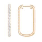 LADIES EARRING 1 CT ROUND DIAMOND 10K ROSE GOLD