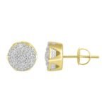 MEN'S EARRING 1/4 CT ROUND DIAMOND 10K YELLOW GOLD