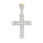 MEN'S CHARM 1 CT ROUND DIAMOND 10K YELLOW GOLD