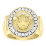 MEN'S RING 1/2 CT ROUND DIAMOND 10K YELLOW GOLD