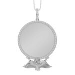 MEN'S CHARM 1 1/2 CT ROUND DIAMOND 10K WHITE GOLD