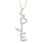 LADIES PENDANT 1/5 CT ROUND DIAMOND 10K YELLOW GOLD