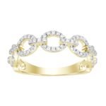 LADIES STACKABLE BAND 1/3 CT ROUND DIAMOND 10K YELLOW GOLD