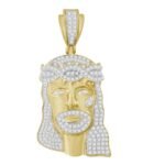 MEN'S CHARM 1/2 CT ROUND DIAMOND 10K YELLOW GOLD