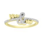 LADIES RING 1/6 CT ROUND DIAMOND 10K YELLOW GOLD
