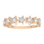LADIES STACKABLE BAND 1/6 CT ROUND DIAMOND 10K ROSE GOLD