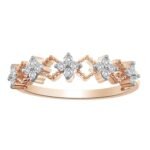 LADIES STACKABLE BAND 1/6 CT ROUND DIAMOND 10K ROSE GOLD