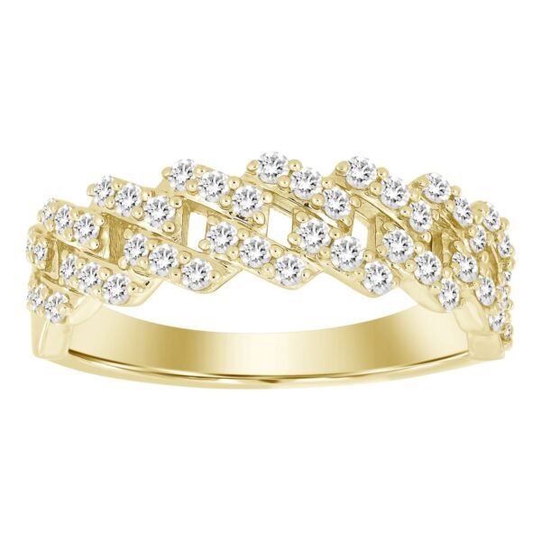 MEN'S CHARM 3/4 CT ROUND DIAMOND 10K YELLOW GOLD