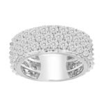 MEN'S BAND 1 1/2 CT ROUND DIAMOND 10K WHITE GOLD