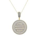 MEN'S CHARM 1 1/2 CT ROUND DIAMOND 14K YELLOW GOLD