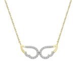 LADIES PENDANT WITH CHAIN 1/6 CT ROUND DIAMOND 10K YELLOW GOLD