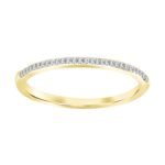 LADIES BAND 1/15 CT ROUND DIAMOND 10K YELLOW GOLD