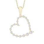 LADIES PENDANT 1/2 CT ROUND DIAMOND 10K YELLOW GOLD