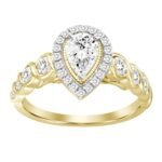 LADIES RING 1/2 CT ROUND DIAMOND 14K YELLOW GOLD