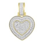 MEN'S CHARM 1/2 CT ROUND DIAMOND 14K YELLOW GOLD
